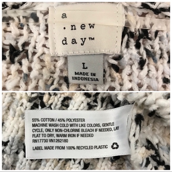 Bell Sleeve Marbled Sweater Size Large - Picture 5 of 6